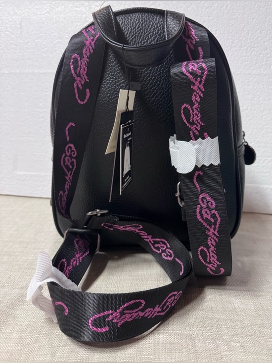 Ed Hardy Black & Pink Skull Print Mini Backpack main image 14